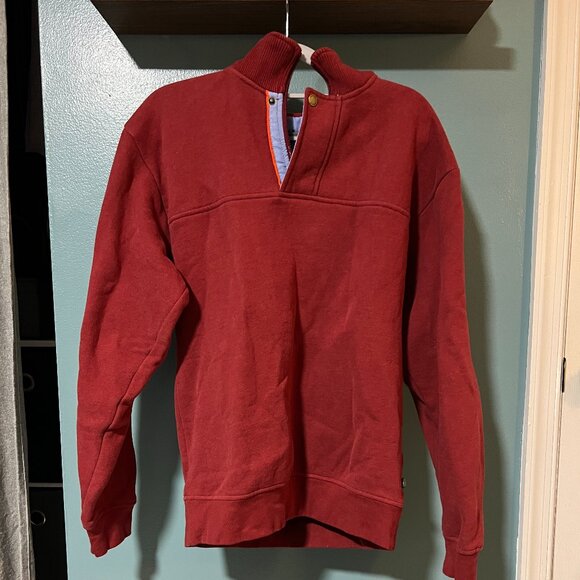 Men's Orvis Red Pullover - Picture 1 of 3